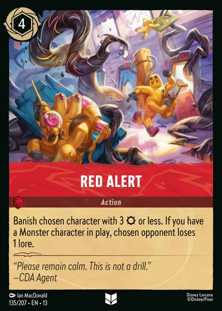 Red Alert, Disney Lorcana card CH13-135 — Attack of the Vine! set