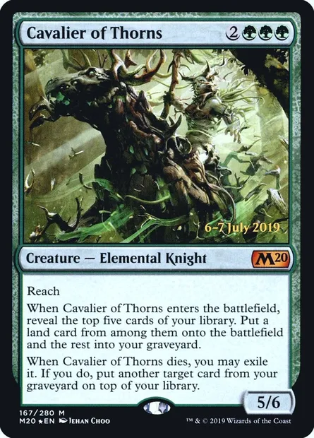 Cavalier of Thorns, Magic card PM20 167s — Core Set 2020 Promos set