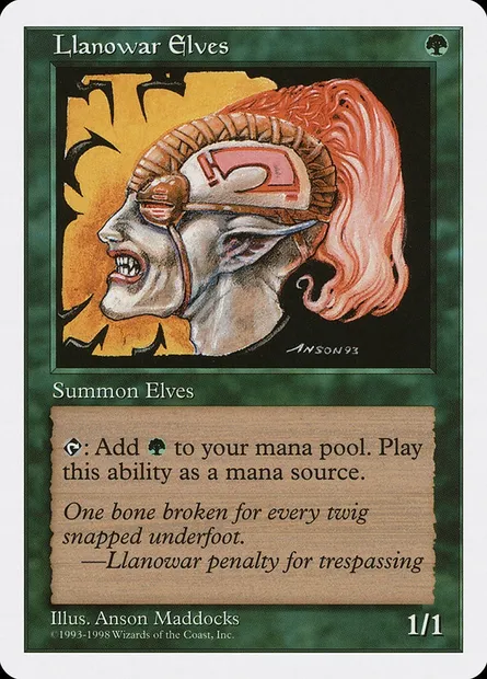 Llanowar Elves, Magic card ATH 59 — Anthologies set