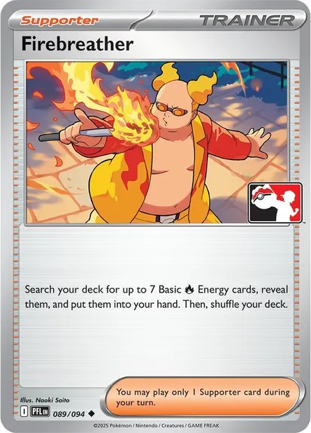 Firebreather, Pokémon card PPS 089nh — Play! Pokémon Prize Pack Series set