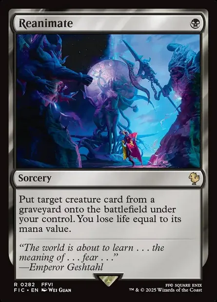 Reanimate, Magic card FIC 282 — Final Fantasy Commander set