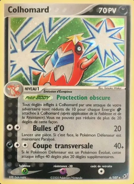 Colhomard, carte Pokémon DX 6 — extension EX Deoxys