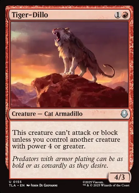 Tiger-Dillo, Magic card TLA 155 — Avatar: The Last Airbender set