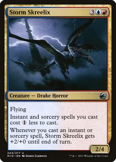 Storm Skreelix, Magic card MID 243 — Innistrad: Midnight Hunt set