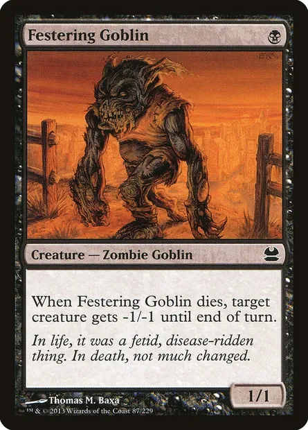 Festering Goblin, Magic card MMA 87 — Modern Masters set