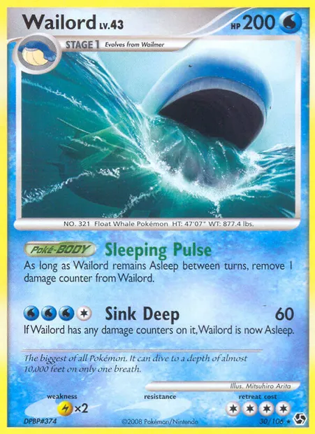 Wailord, carte Pokémon GE 30 — extension Duels au Sommets