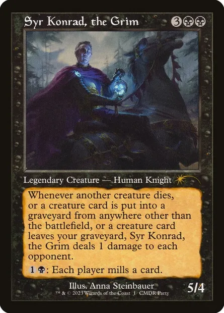 Syr Konrad, the Grim, Magic card PW23 5 — Wizards Play Network 2023 set
