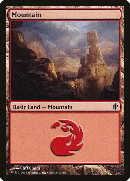 Mountain, Magic card C13 349 — Commander 2013 set