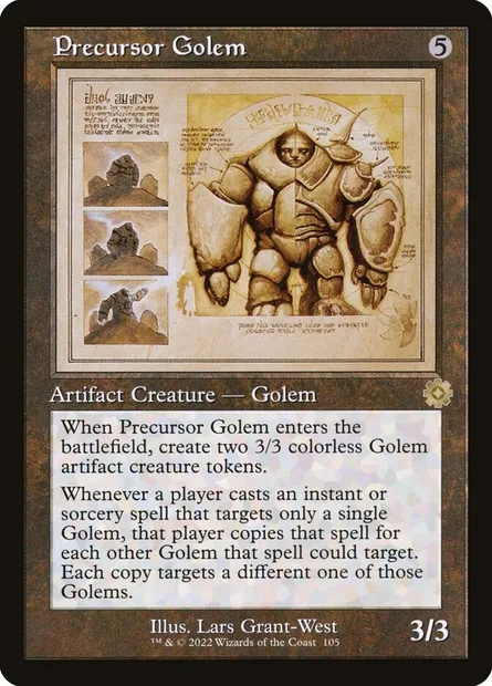 Precursor Golem, Magic card BRR 105 — The Brothers' War Retro Artifacts set