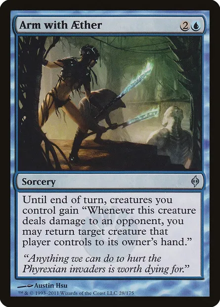 Arm with Aether, Magic card NPH 28 — New Phyrexia set
