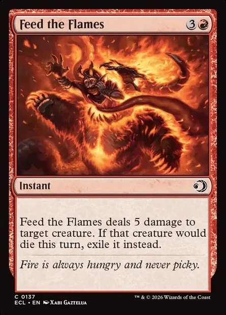 Feed the Flames, Magic card ECL 137 — Lorwyn Eclipsed set