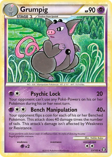 Grumpig, Pokémon card TM 23 — Triumphant set