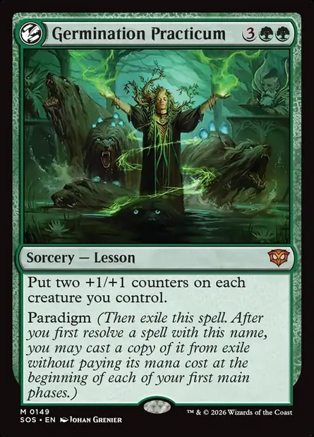 Germination Practicum, Magic card SOS 149 — Secrets of Strixhaven set