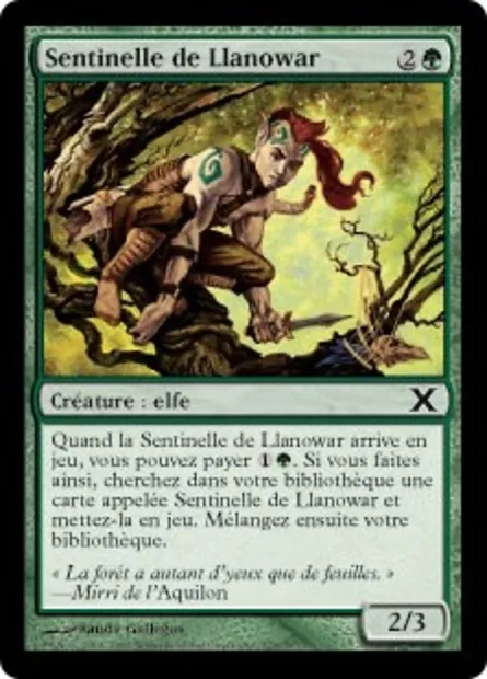 Sentinelle de Llanowar, carte Magic 10E 275 — extension Dixième édition