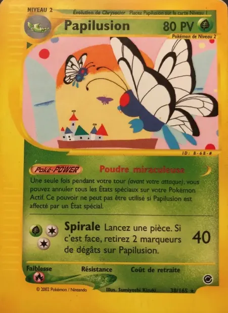 Papilusion, carte Pokémon EX 38 — extension Expedition