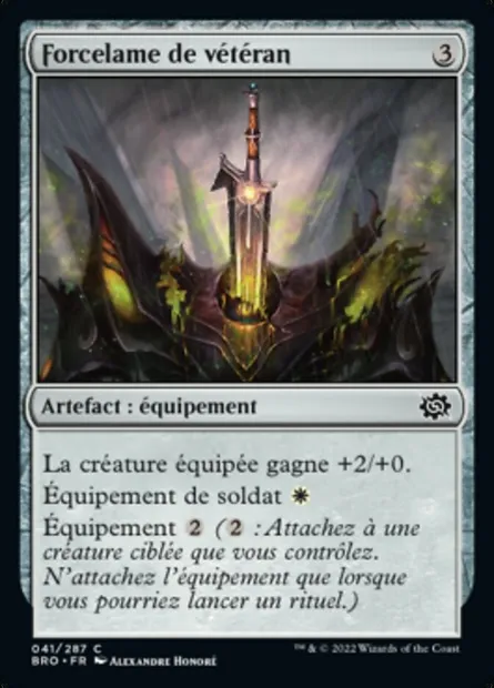 Forcelame de vétéran, carte Magic BRO 41 — extension La Guerre Fratricide