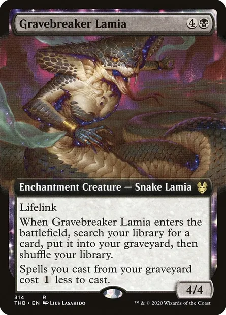 Gravebreaker Lamia, Magic card THB 314 — Theros Beyond Death set