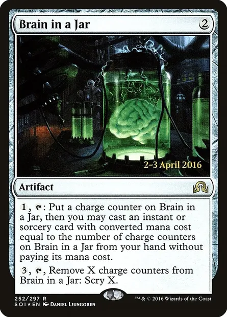 Brain in a Jar, Magic card PSOI 252s — Shadows over Innistrad Promos set