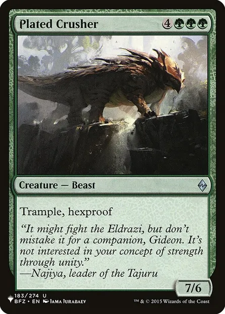 Écrabouilleur à plaques, carte Magic PLST BFZ-183 — extension The List