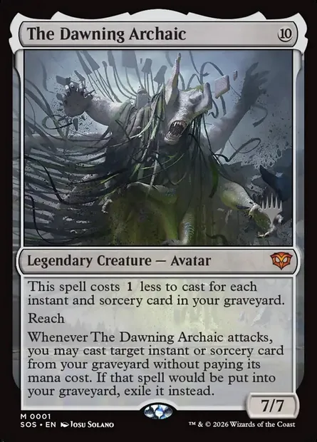 The Dawning Archaic, Magic card PSOS 1p — Secrets of Strixhaven Promos set