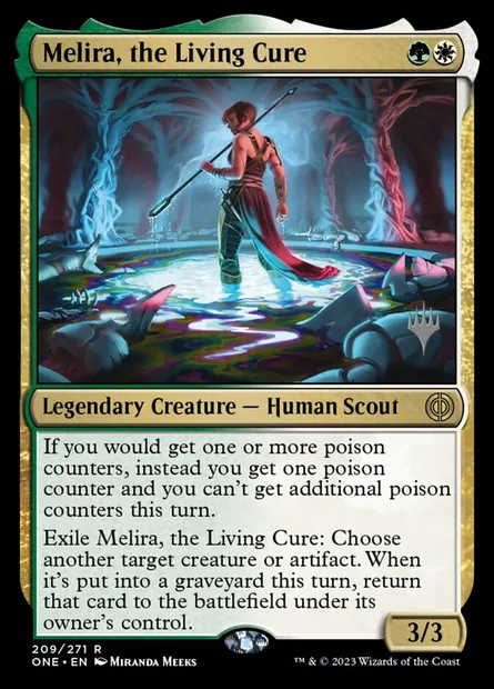 Melira, the Living Cure, Magic card PONE 209p — Phyrexia: All Will Be One Promos set