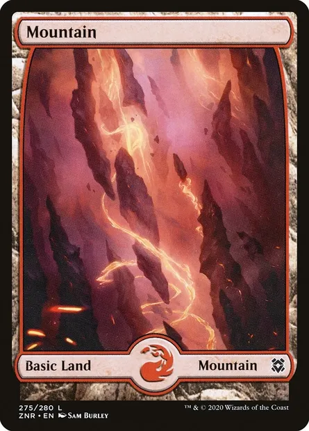 Mountain, Magic card ZNR 275 — Zendikar Rising set