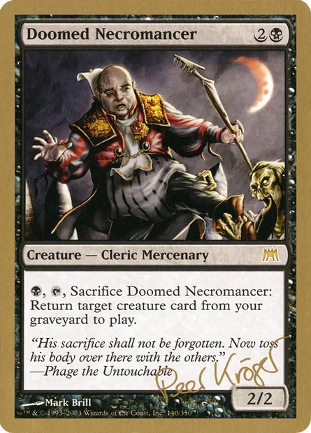 Doomed Necromancer, Magic card WC03 pk140 — World Championship Decks 2003 set