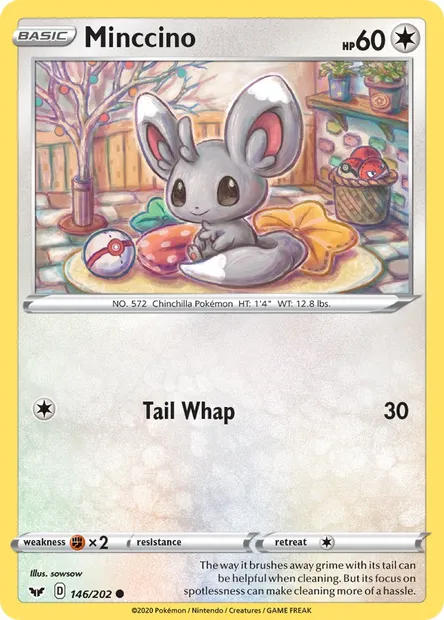 Minccino, Pokémon card SSH 146 — Sword & Shield set