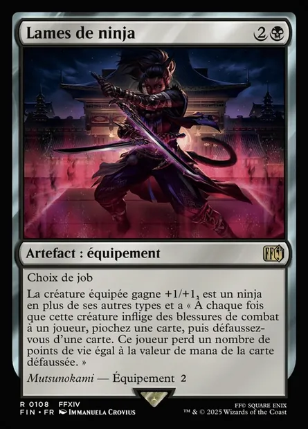 Lames de ninja, carte Magic FIN 108 — extension Final Fantasy