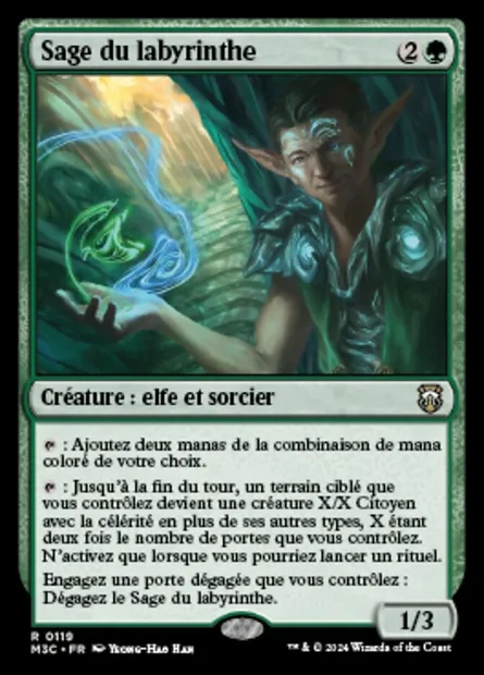 Sage du labyrinthe, carte Magic M3C 119 — extension Modern Horizons 3 Commander