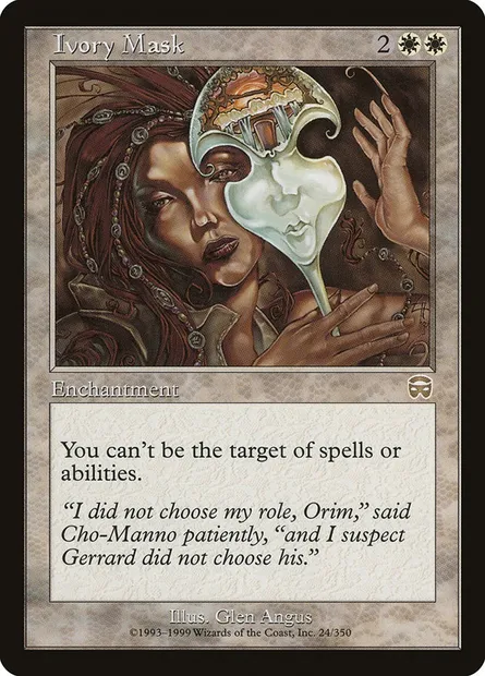 Ivory Mask, Magic card MMQ 24 — Mercadian Masques set
