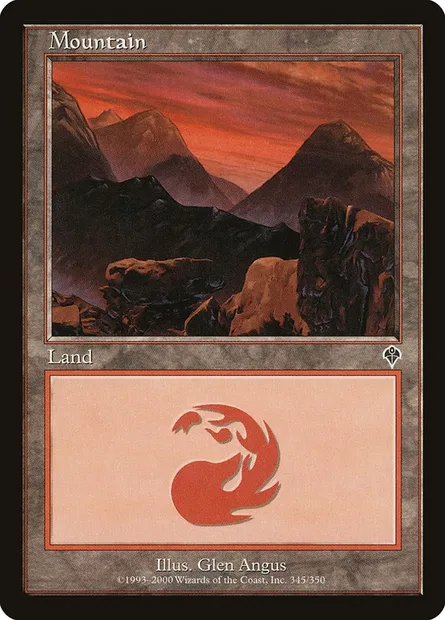 Mountain, Magic card INV 345 — Invasion set