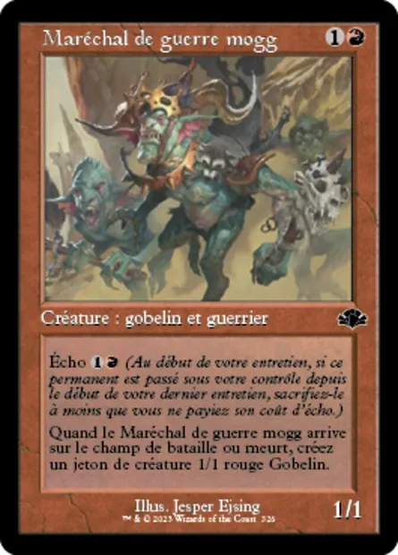 Maréchal de guerre mogg, carte Magic DMR 326 — extension Dominaria Remastered
