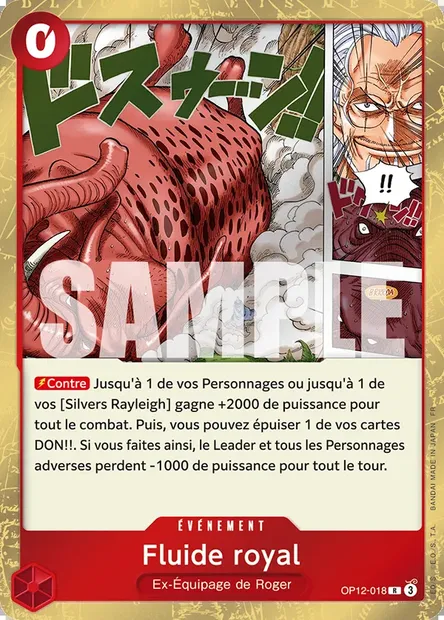 Fluide royal, carte One Piece OP12-018 — extension L'HÉRITAGE DU MAÎTRE