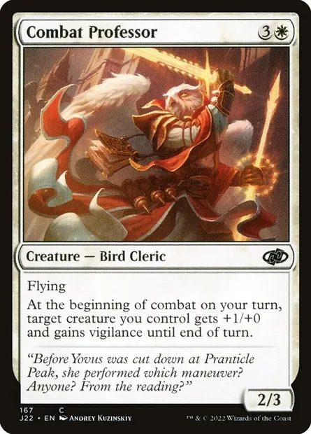 Combat Professor, Magic card J22 167 — Jumpstart 2022 set