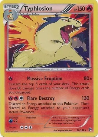 Typhlosion, carte Pokémon TDX 020-2 — extension Theme Deck & Blisters Exclusives