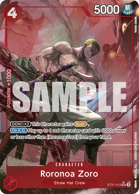 Roronoa Zoro, One Piece card ST21-015 — GEAR5 set