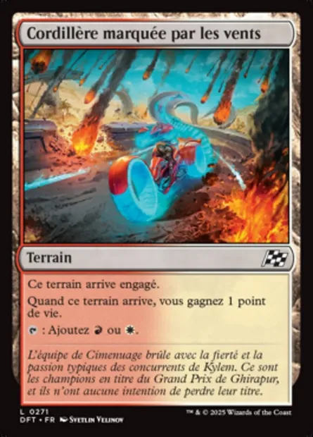 Cordillère marquée par les vents, carte Magic DFT 271 — extension Aetherdrift