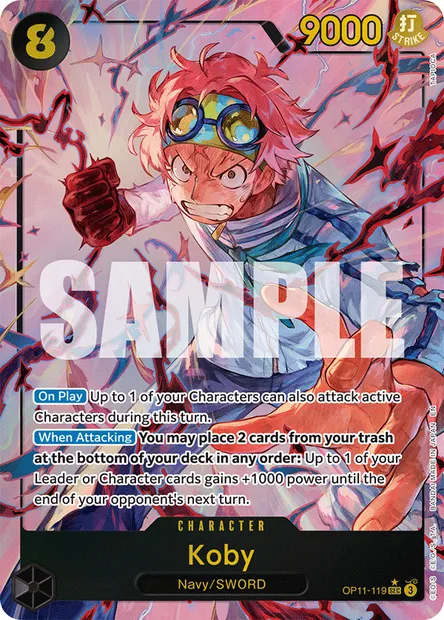 Koby, One Piece card OP11-119 — A FIST OF DIVINE SPEED set