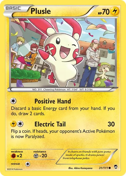 Plusle, Pokémon card FFI 31 — Furious Fists set