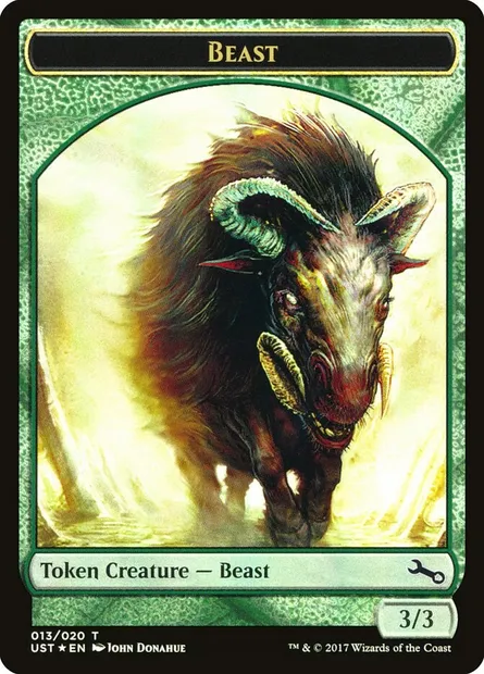 Beast // Beast, carte Magic TUST 13 — extension Unstable Tokens