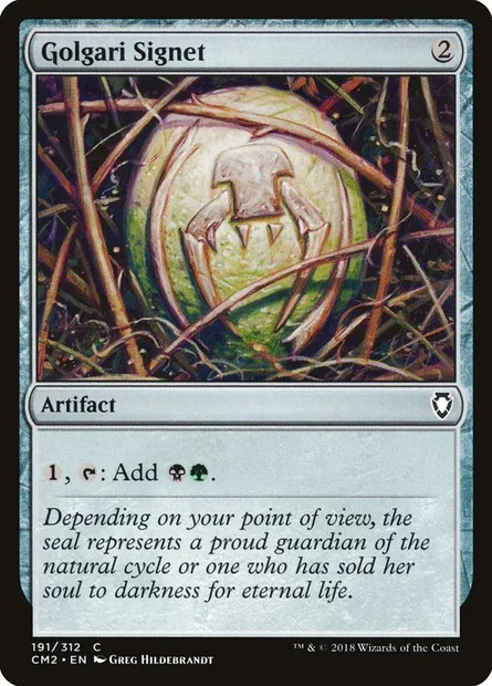 Golgari Signet, Magic card CM2 191 — Commander Anthology Volume II set