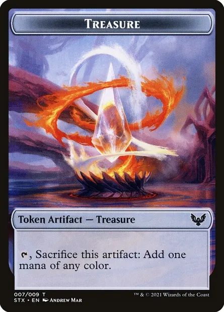Treasure, Magic card TSTX 7 — Strixhaven: School of Mages Tokens set