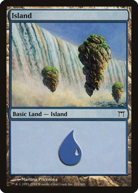 Île, carte Magic CHK 291 — extension Guerriers de Kamigawa