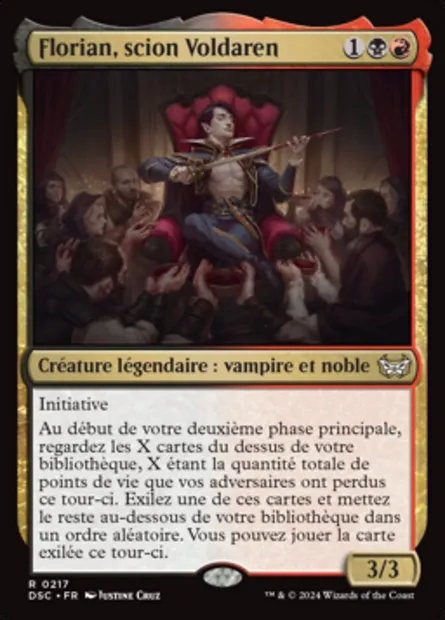 Florian, scion Voldaren, carte Magic DSC 217 — extension Duskmourn: House of Horror Commander