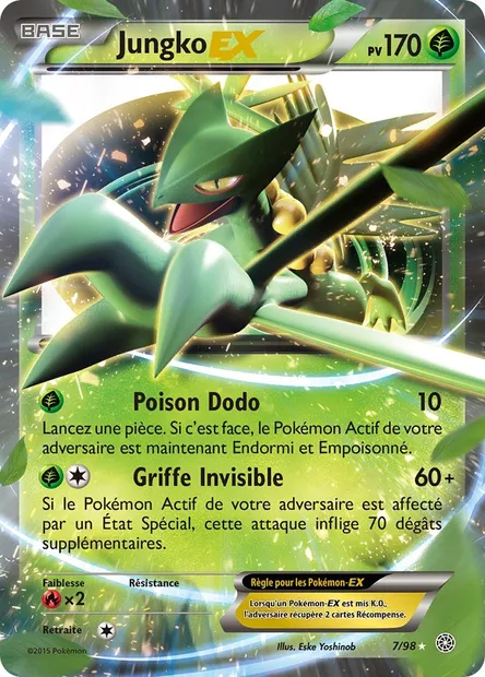 Jungko EX, carte Pokémon AOR 7 — extension Origines Antiques