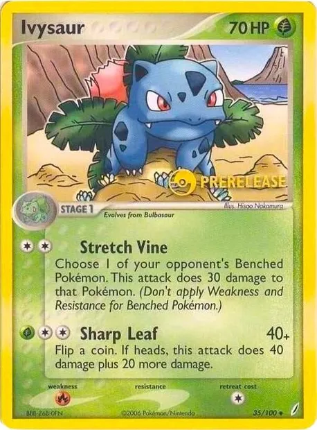 Ivysaur, Pokémon card PRE 035 — Prerelease Promos set