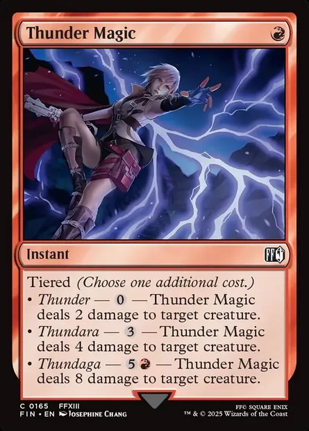 Thunder Magic, Magic card FIN 165 — Final Fantasy set