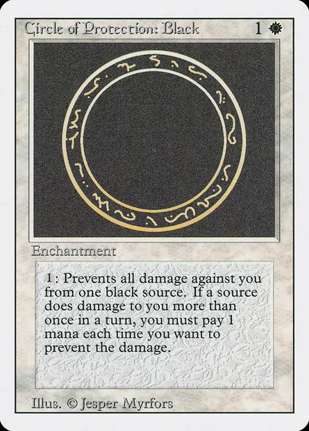 Circle of Protection: Black, Magic card 3ED 9 — Revised Edition set
