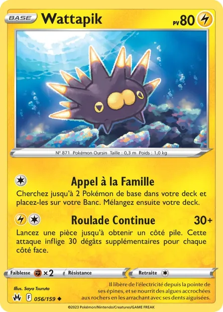Wattapik, carte Pokémon CRZ 056 — extension Zénith Suprême